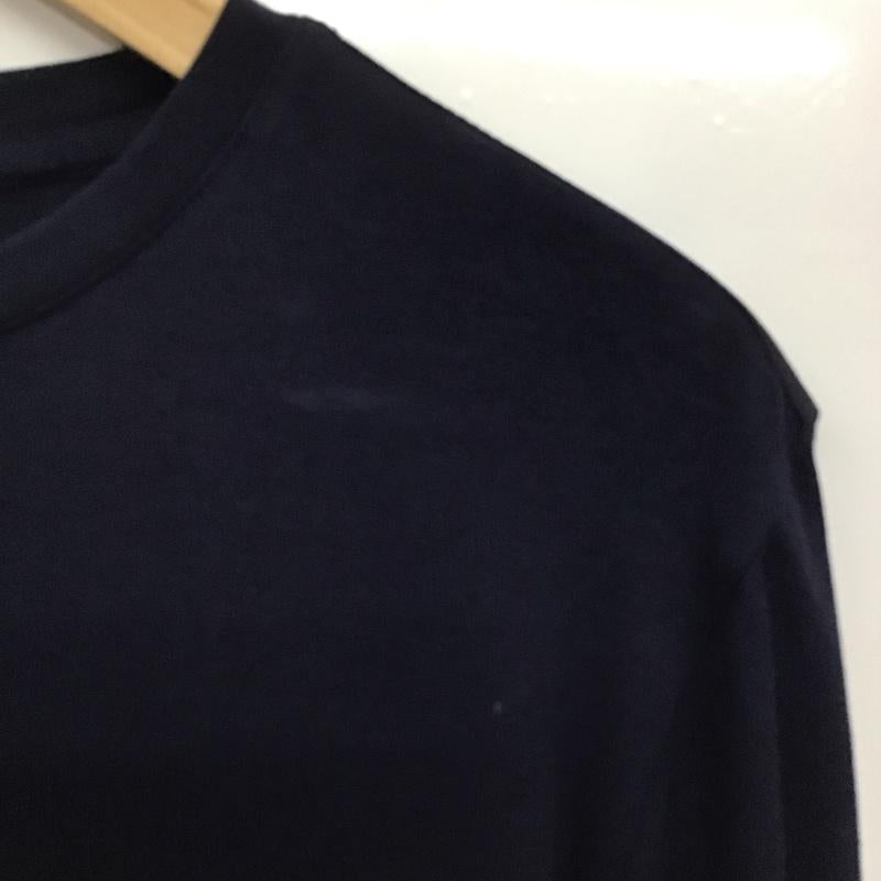 プラダ PRADA カットソー 長袖 sjn262 r192 710 ナイロンポケットラバーロゴ ロングTシャツ L ロゴ、文字 紺 / ネイビー /  メンズ USED 古着 中古 10142099