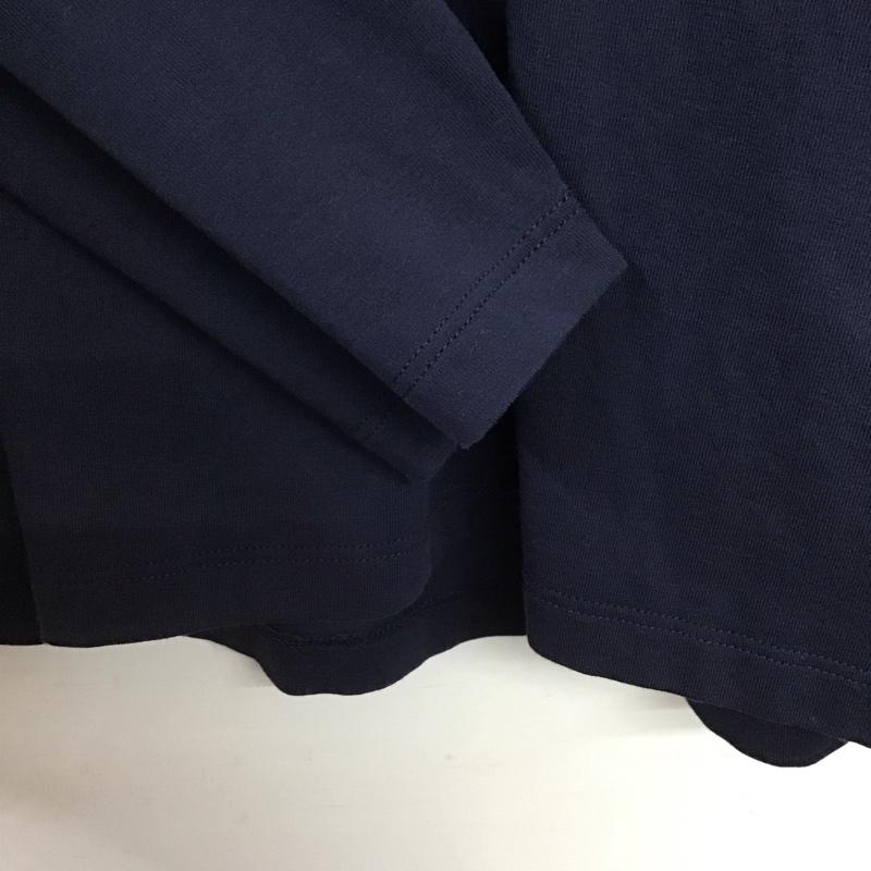 プラダ PRADA カットソー 長袖 sjn262 r192 710 ナイロンポケットラバーロゴ ロングTシャツ L ロゴ、文字 紺 / ネイビー /  メンズ USED 古着 中古 10142099