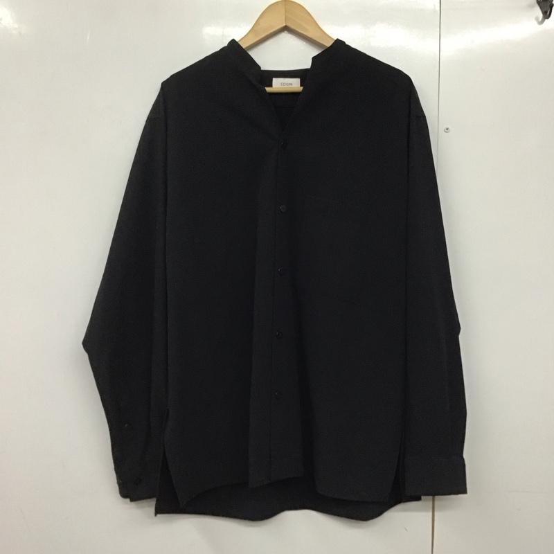 コラム COLUMN シャツ、ブラウス 長袖 L 無地 黒 / ブラック /  メンズ USED 古着 中古 10142194