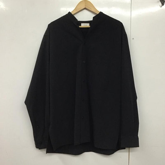コラム COLUMN シャツ、ブラウス 長袖 L 無地 黒 / ブラック /  メンズ USED 古着 中古 10142194