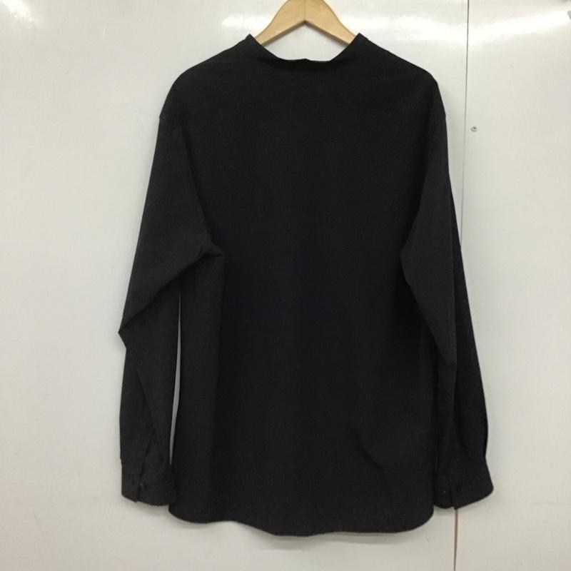 コラム COLUMN シャツ、ブラウス 長袖 L 無地 黒 / ブラック /  メンズ USED 古着 中古 10142194