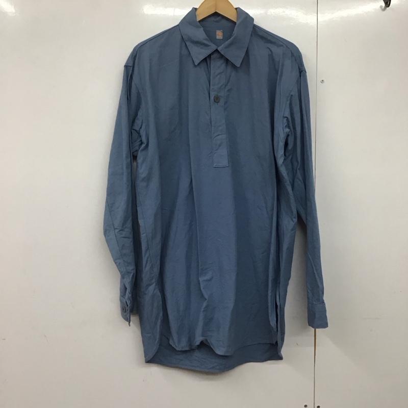 古着 USED シャツ、ブラウス 長袖 無地 水色 / ライトブルー /  メンズ USED 古着 中古 10142234