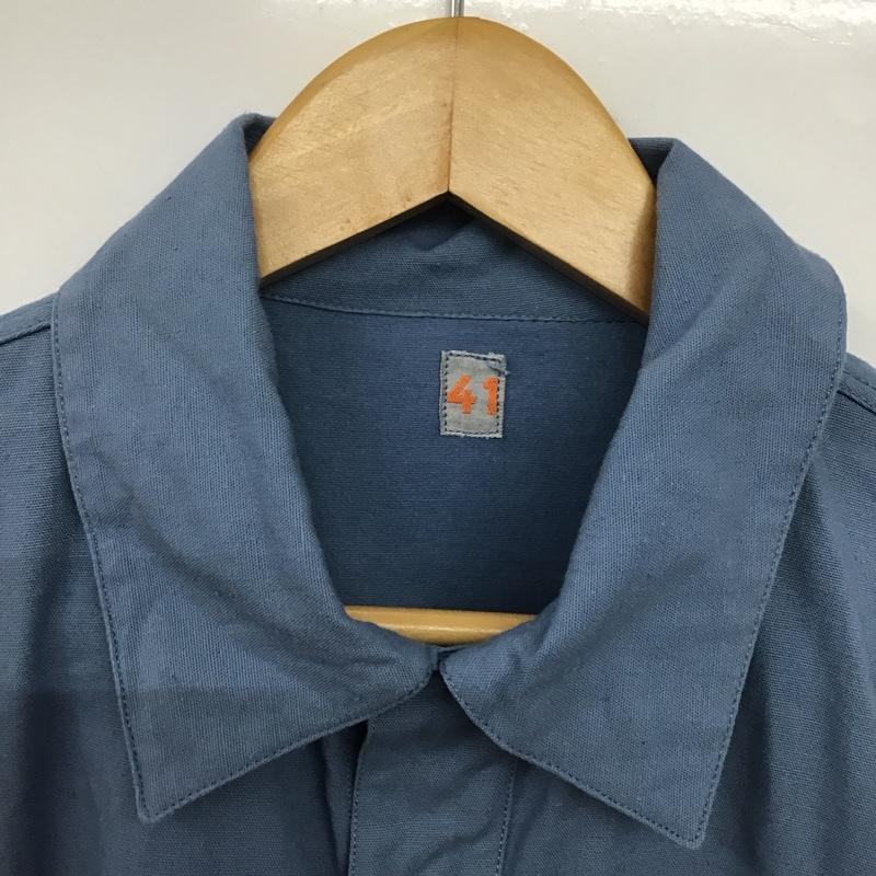 古着 USED シャツ、ブラウス 長袖 無地 水色 / ライトブルー /  メンズ USED 古着 中古 10142234