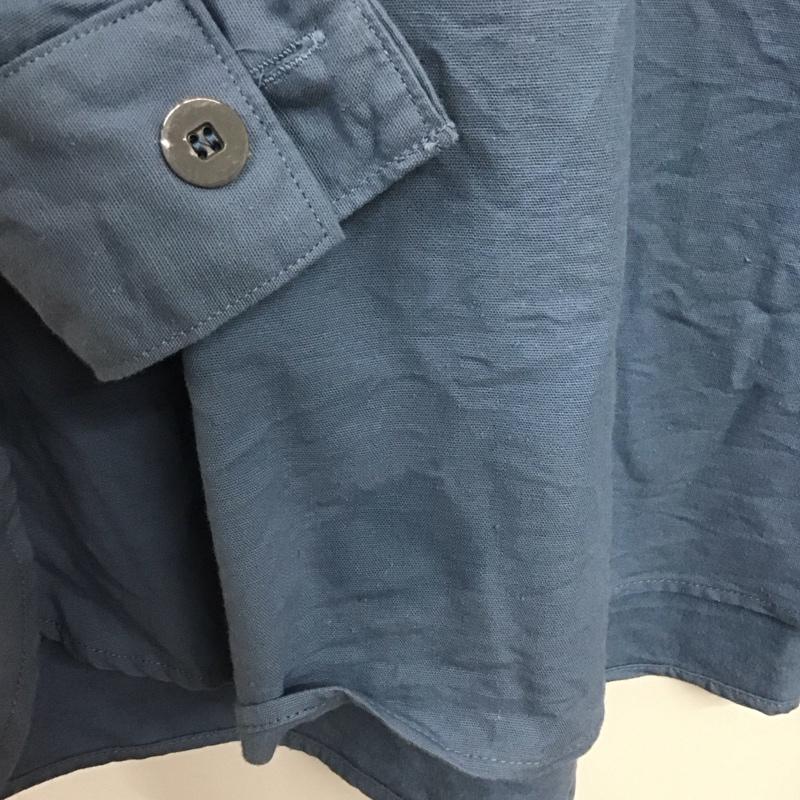 古着 USED シャツ、ブラウス 長袖 無地 水色 / ライトブルー /  メンズ USED 古着 中古 10142234