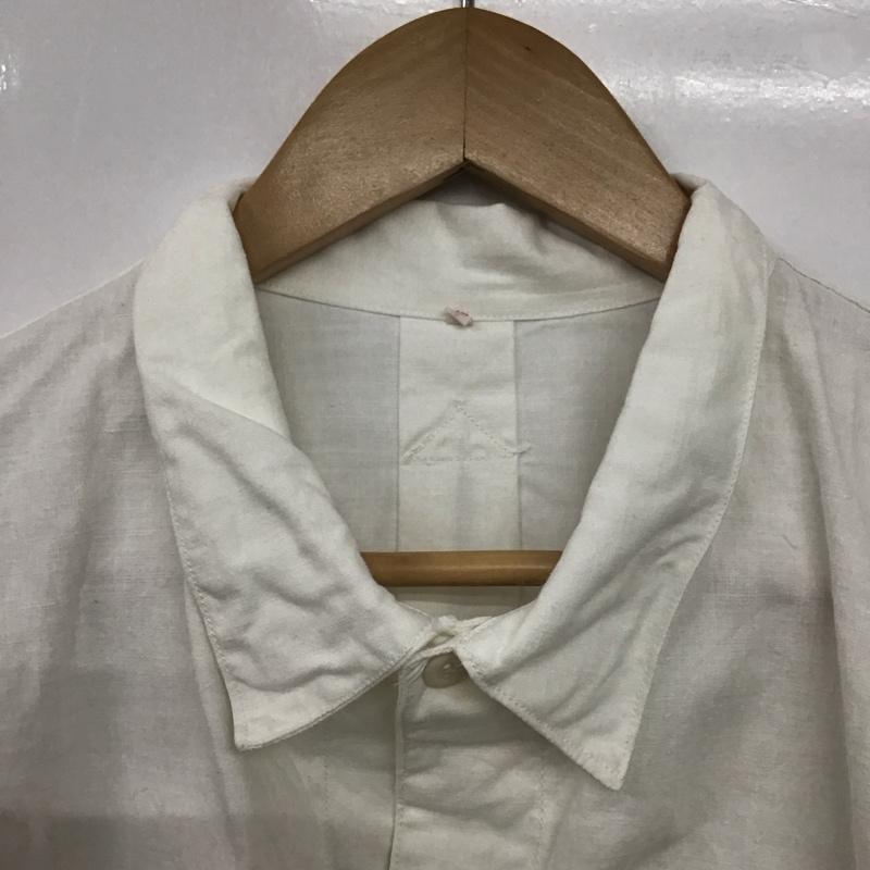 ミリタリー ミリタリー シャツ、ブラウス 長袖 40-50s スウェーデン 42 無地 白 / ホワイト /  メンズ USED 古着 中古 10142238