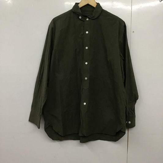 ハバーザック HAVERSACK シャツ、ブラウス 長袖 L 無地 カーキ / カーキ /  メンズ USED 古着 中古 10142241