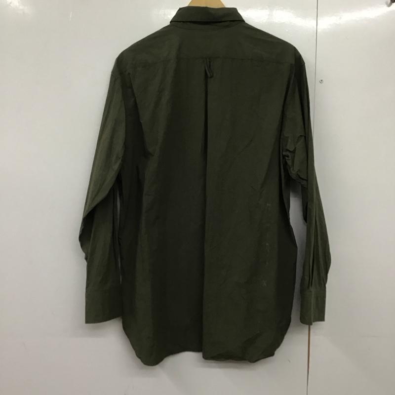 ハバーザック HAVERSACK シャツ、ブラウス 長袖 L 無地 カーキ / カーキ /  メンズ USED 古着 中古 10142241