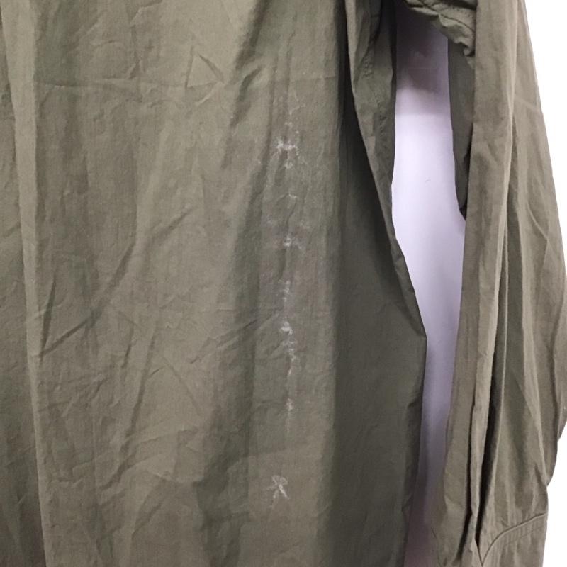ハバーザック HAVERSACK シャツ、ブラウス 長袖 L 無地 カーキ / カーキ /  メンズ USED 古着 中古 10142241