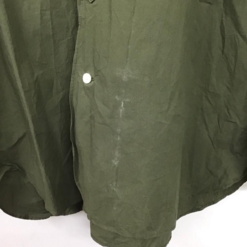 ハバーザック HAVERSACK シャツ、ブラウス 長袖 L 無地 カーキ / カーキ /  メンズ USED 古着 中古 10142241