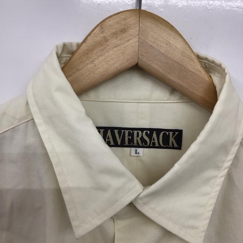 ハバーザック HAVERSACK シャツ、ブラウス 長袖 L 無地 白 / ホワイト /  メンズ USED 古着 中古 10142242