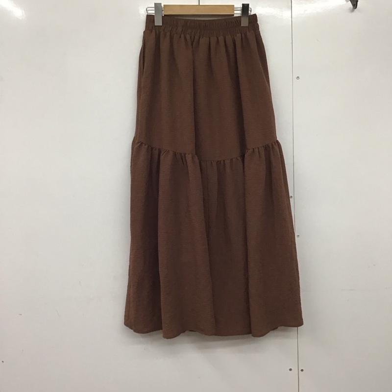 レイカズン Ray Cassin スカート ロングスカート FREE 無地 茶 / ブラウン /  レディース USED 古着 中古 10142288