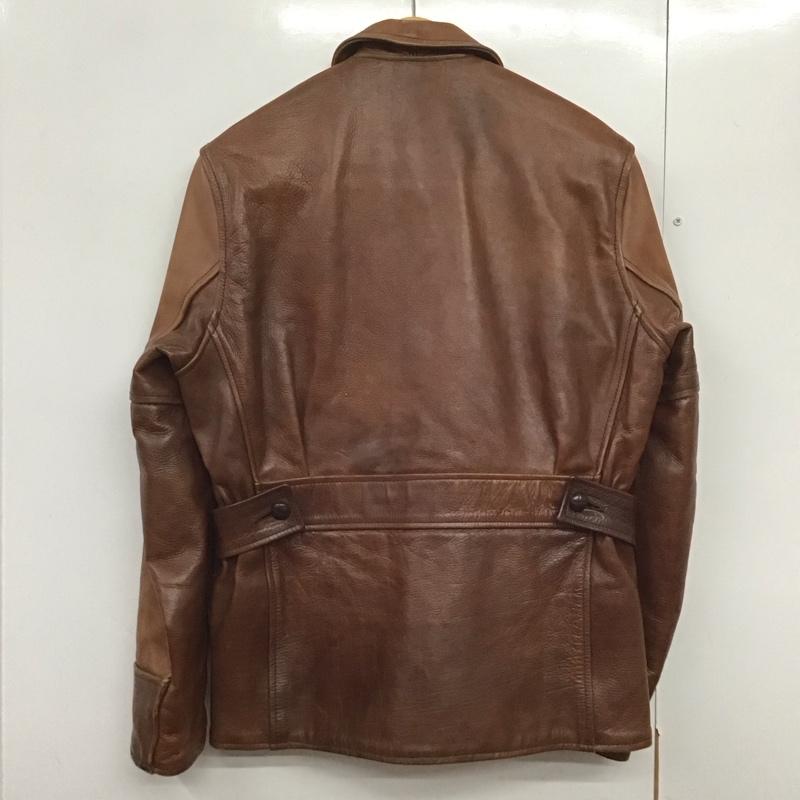 エアロレザー Aero Leather ジャケット、上着 ジャンパー、ブルゾン ジップアップレザージャケット アウター シングル ライダースジャケット 36 無地 茶 / ブラウン /  メンズ USED 古着 中古 10142333
