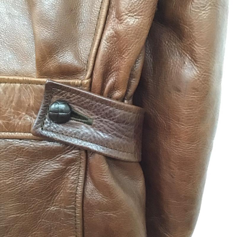 エアロレザー Aero Leather ジャケット、上着 ジャンパー、ブルゾン ジップアップレザージャケット アウター シングル ライダースジャケット 36 無地 茶 / ブラウン /  メンズ USED 古着 中古 10142333
