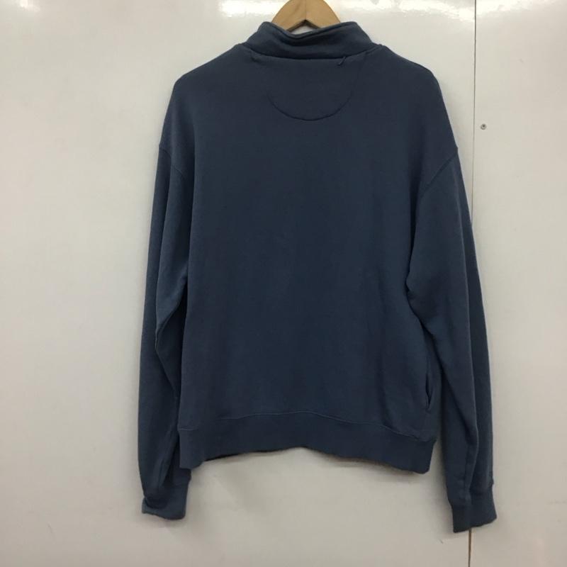 ハフ HUF トレーナー 長袖 長袖トレーナー スウェット ジップアップネック プルオーバー S ロゴ、文字 水色 / ライトブルー /  メンズ USED 古着 中古 10142354