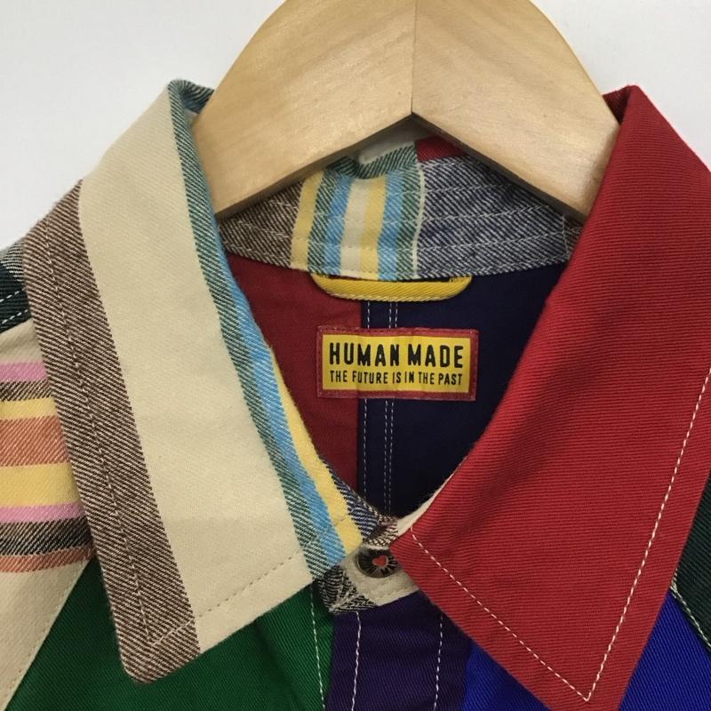 ヒューマンメード HUMAN MADE シャツ、ブラウス 長袖 長袖シャツ プリントシャツ カラーシャツ M ロゴ、文字 マルチカラー / マルチカラー /  メンズ USED 古着 中古 10142357