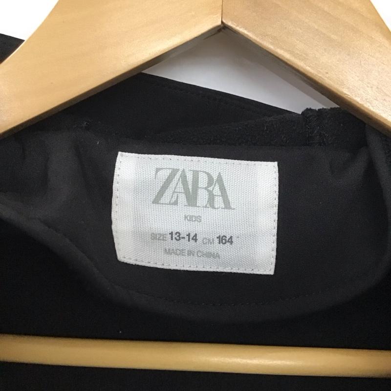 ザラ ZARA ジャケット、上着 ジャケット、ブレザー ジップアップジャケット パーカージャケット アウター ロゴ、文字 黒 / ブラック /  ボーイズ USED 古着 中古 10142368