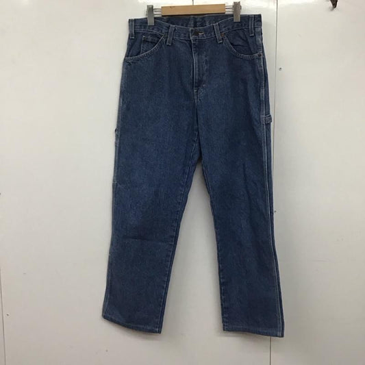 ディッキーズ Dickies パンツ デニム、ジーンズ デニムパンツ ワイドパンツ カジュアルパンツ 32インチ 無地 インディゴ / インディゴ /  メンズ USED 古着 中古 10142431