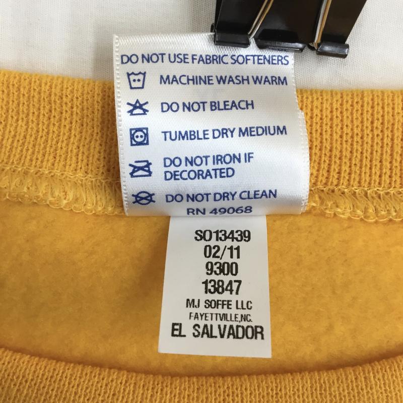 ソフィー SOFFE トレーナー 長袖 米陸軍　U.S.ARMY XL ロゴ、文字 黄 / イエロー /  メンズ USED 古着 中古 10142522