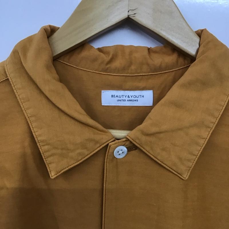 ビューティアンドユースユナイテッドアローズ BEAUTY&YOUTH UNITED ARROWS シャツ、ブラウス 半袖 半袖シャツ 無地シャツ カジュアルシャツ L 無地 橙 / オレンジ /  メンズ USED 古着 中古 10142591