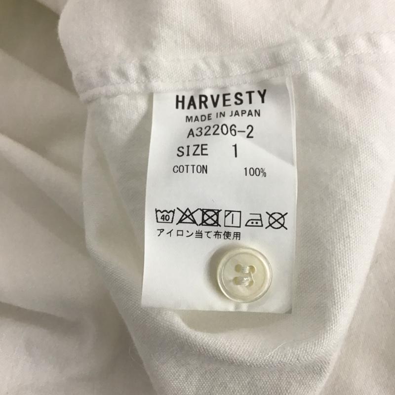 ハーベスティ HARVESTY シャツ、ブラウス 長袖 長袖シャツ 無地シャツ カラーシャツ 1 無地 白 / ホワイト /  メンズ USED 古着 中古 10142595