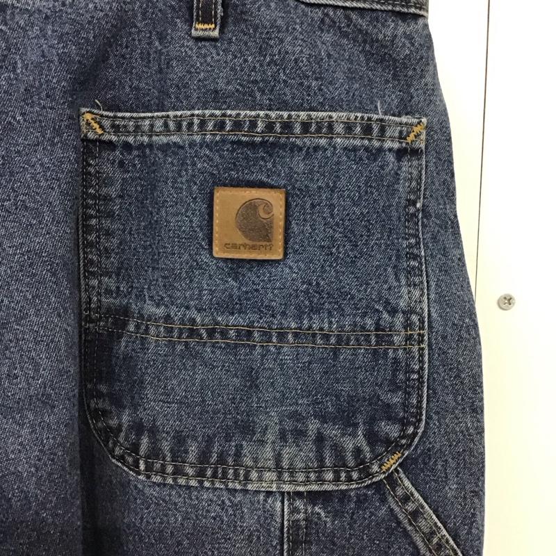 カーハート Carhartt パンツ デニム、ジーンズ デニムパンツ ワイドパンツ カジュアルパンツ 38 無地 インディゴ / インディゴ /  メンズ USED 古着 中古 10142625