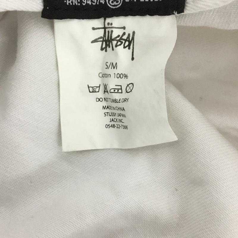 ステューシー STUSSY 帽子 ハット バケットハット バケハ コットン ロゴ、文字 白 / ホワイト /  メンズ USED 古着 中古 10142798