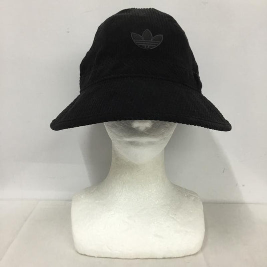 アディダス adidas 帽子 ハット HM1715 コーデュロイ FREE ロゴ、文字 黒 / ブラック /  メンズ USED 古着 中古 10142801