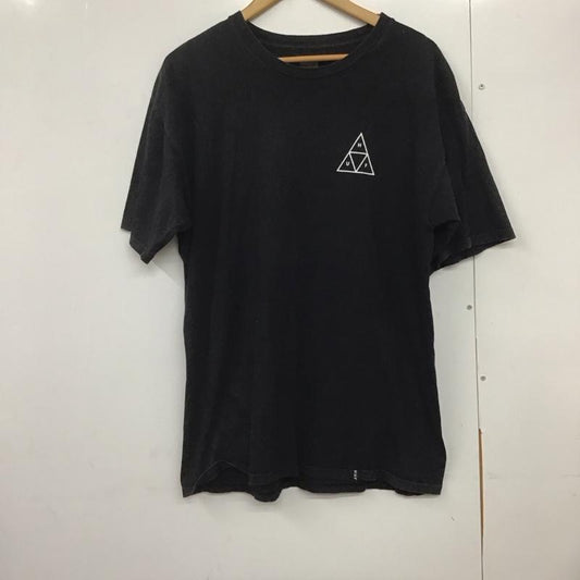 ハフ HUF Tシャツ 半袖 半袖カットソー プリントTシャツ クルーネックカットソー L ロゴ、文字 黒 / ブラック /  メンズ USED 古着 中古 10142881