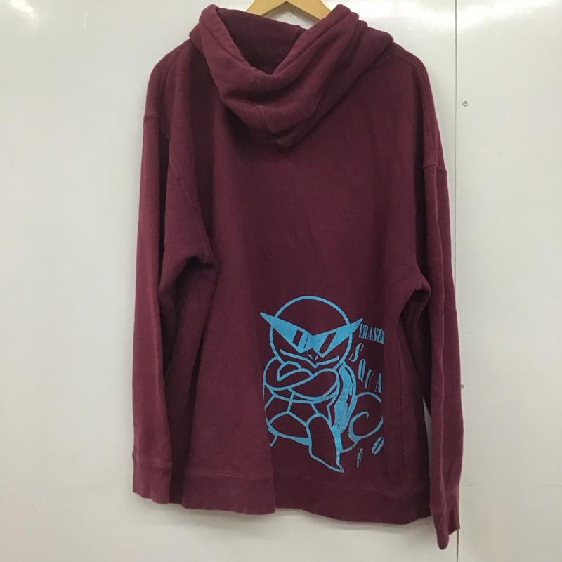 古着 USED パーカー 長袖 erased LL プリント えんじ / ワインレッド /  メンズ USED 古着 中古 10142997