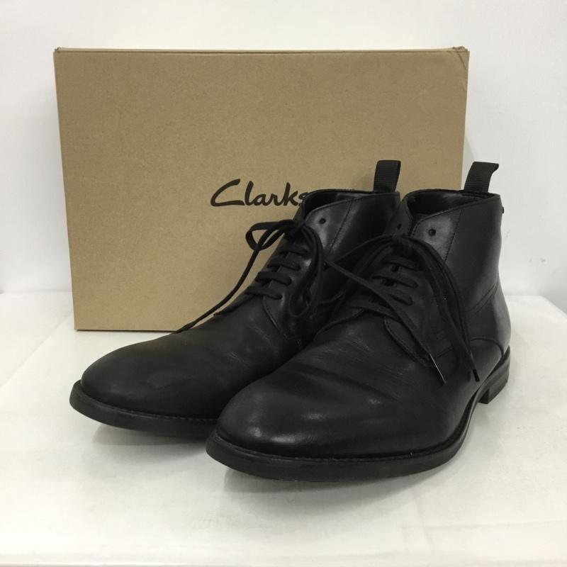 クラークス Clarks ブーツ ショートブーツ 26145256 Ronnie Up GORE-TEX UK8 箱有 US：9 ロゴ、文字 黒 / ブラック /  メンズ USED 古着 中古 10142999