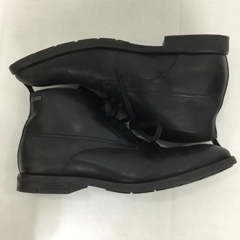 クラークス Clarks ブーツ ショートブーツ 26145256 Ronnie Up GORE-TEX UK8 箱有 US：9 ロゴ、文字 黒 / ブラック /  メンズ USED 古着 中古 10142999