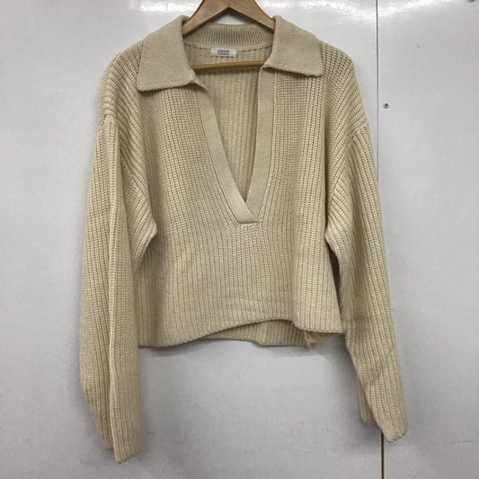 ローリーズファーム LOWRYS FARM ニット、セーター 長袖 FREE 無地 白 / ホワイト /  レディース USED 古着 中古 10143003