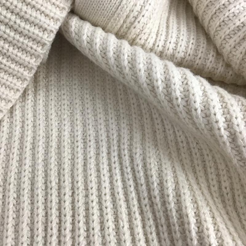 ローリーズファーム LOWRYS FARM ニット、セーター 長袖 FREE 無地 白 / ホワイト /  レディース USED 古着 中古 10143003