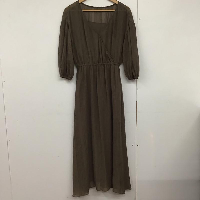 ミラオーウェン Mila Owen ワンピース ロングスカート 09WF0211409 プリーツ 1 無地 茶 / ブラウン /  レディース USED 古着 中古 10143084