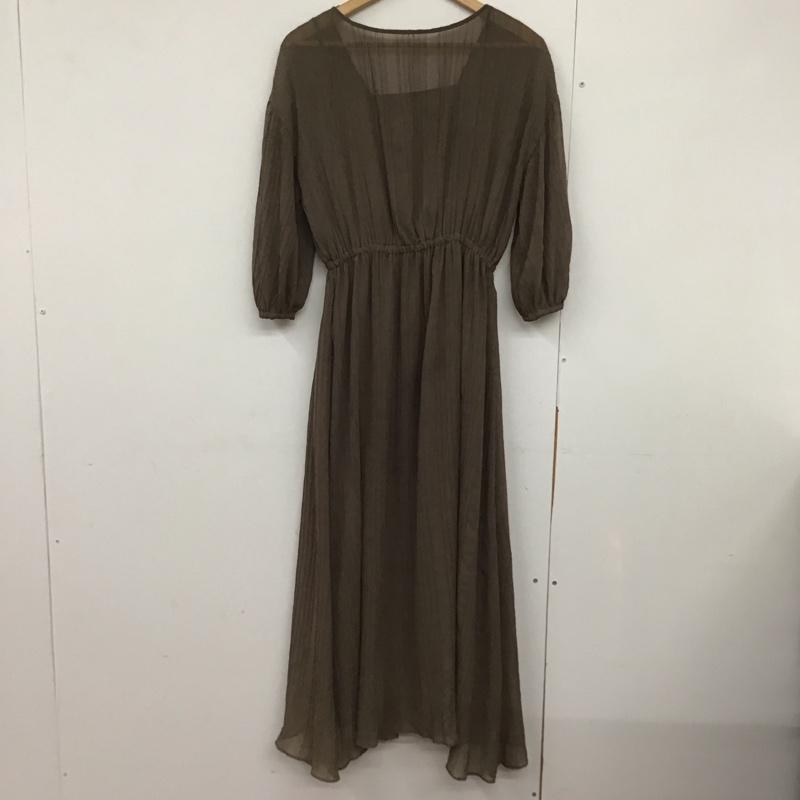 ミラオーウェン Mila Owen ワンピース ロングスカート 09WF0211409 プリーツ 1 無地 茶 / ブラウン /  レディース USED 古着 中古 10143084