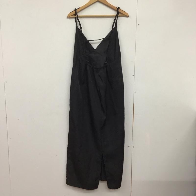 ローリーズファーム LOWRYS FARM ワンピース ロングスカート LF725009TK キャミワンピース FREE 無地 黒 / ブラック /  レディース USED 古着 中古 10143086