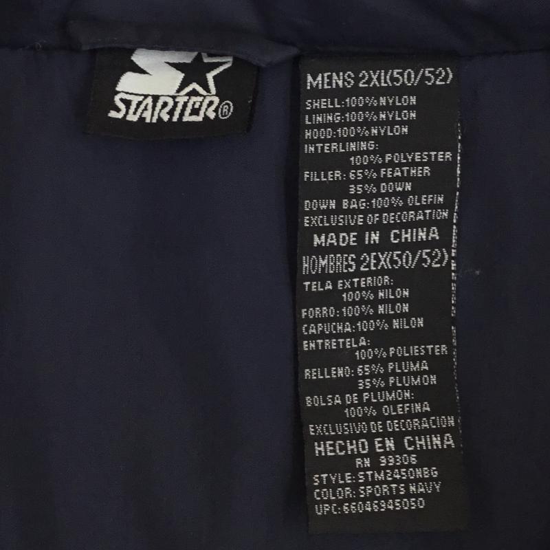 スターター STARTER ジャケット、上着 ダウンベスト 3L ロゴ、文字 紺 / ネイビー /  メンズ USED 古着 中古 10143140