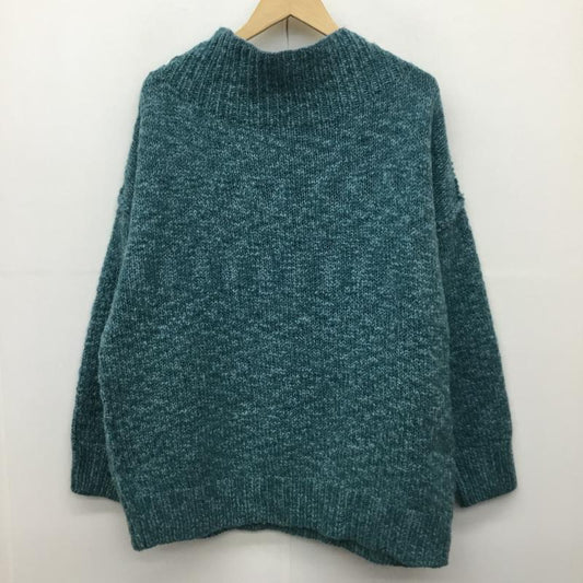 フレームワーク FRAMeWORK ニット、セーター 長袖 FREE 無地 青 / ブルー /  レディース USED 古着 中古 10143162