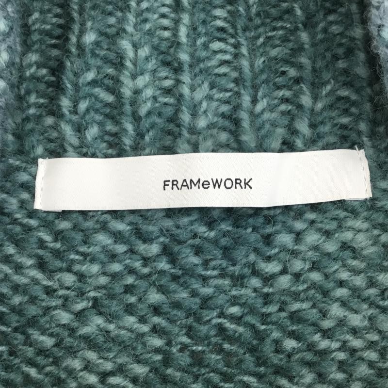 フレームワーク FRAMeWORK ニット、セーター 長袖 FREE 無地 青 / ブルー /  レディース USED 古着 中古 10143162