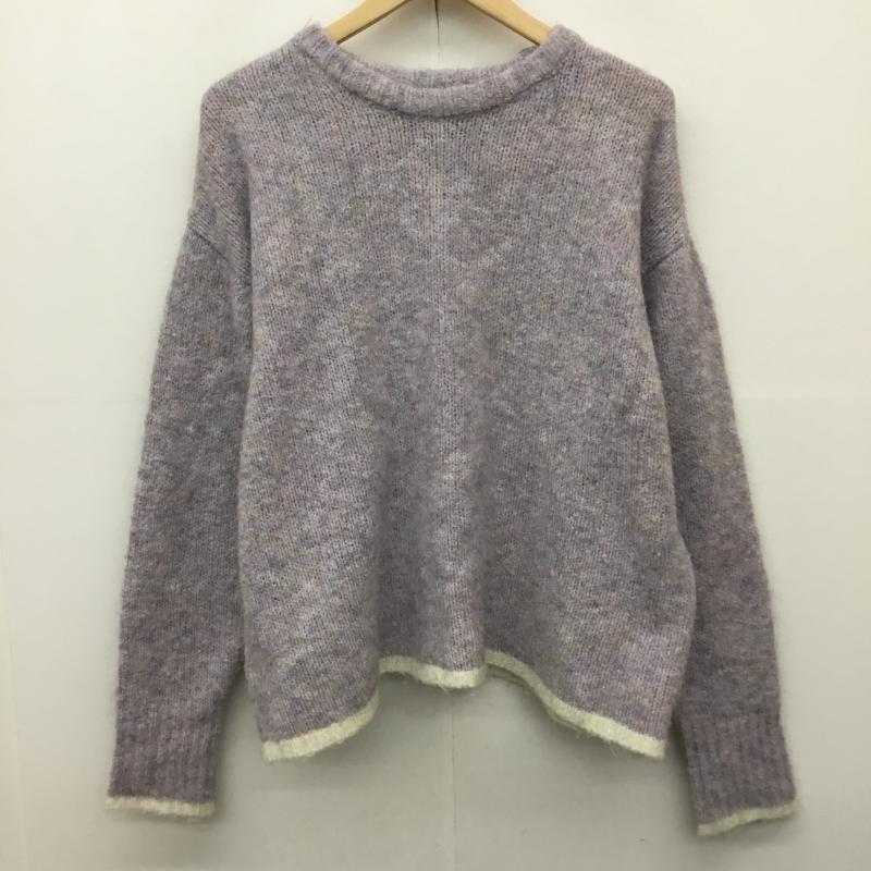 ショコラ フィネ ローブ chocol raffine robe ニット、セーター 長袖 6A37L2C1600 FREE 無地 紫 / パープル /  レディース USED 古着 中古 10143165