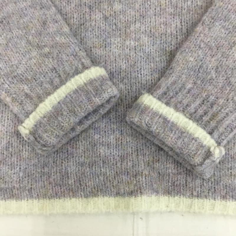 ショコラ フィネ ローブ chocol raffine robe ニット、セーター 長袖 6A37L2C1600 FREE 無地 紫 / パープル /  レディース USED 古着 中古 10143165