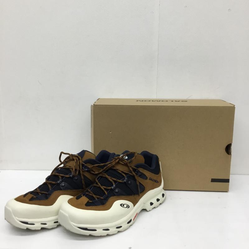 サロモン SALOMON スニーカー スニーカー 471334 XT-QUEST2 26.5cm ロゴ、文字 茶 / ブラウン / X 紺 / ネイビー /  メンズ USED 古着 中古 10143169