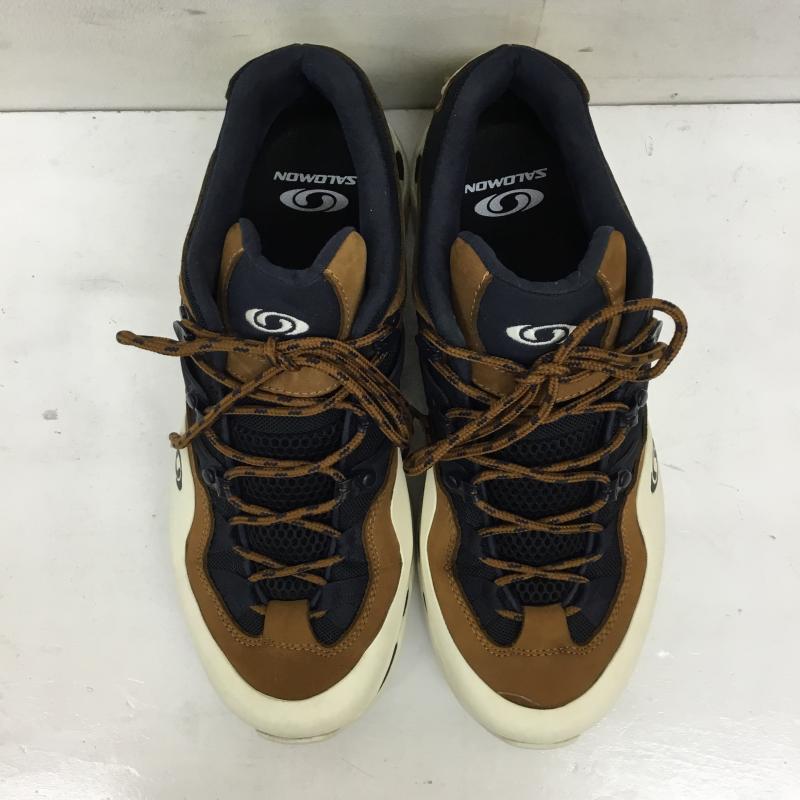 サロモン SALOMON スニーカー スニーカー 471334 XT-QUEST2 26.5cm ロゴ、文字 茶 / ブラウン / X 紺 / ネイビー /  メンズ USED 古着 中古 10143169