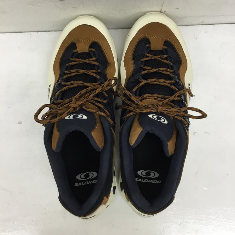 サロモン SALOMON スニーカー スニーカー 471334 XT-QUEST2 26.5cm ロゴ、文字 茶 / ブラウン / X 紺 / ネイビー /  メンズ USED 古着 中古 10143169