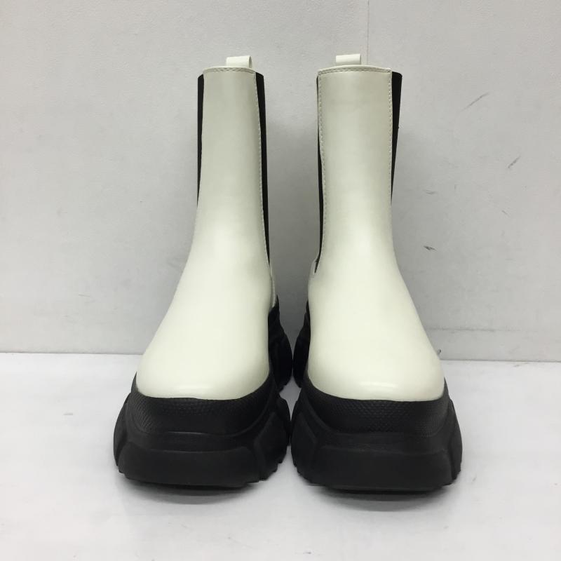 ページボーイ PAGEBOY ブーツ ショートブーツ M 無地 白 / ホワイト / X 黒 / ブラック /  レディース USED 古着 中古 10143171