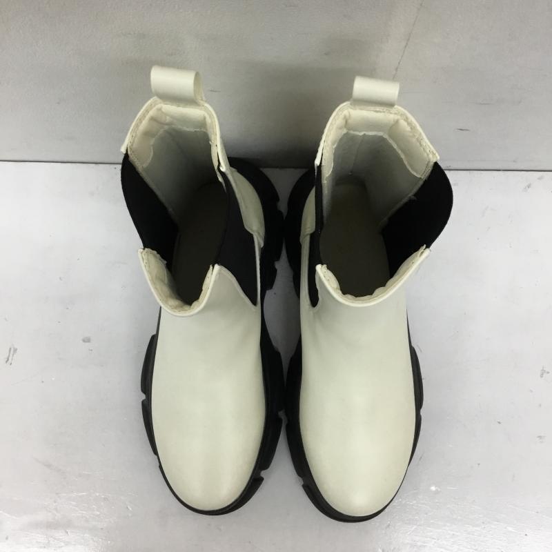 ページボーイ PAGEBOY ブーツ ショートブーツ M 無地 白 / ホワイト / X 黒 / ブラック /  レディース USED 古着 中古 10143171