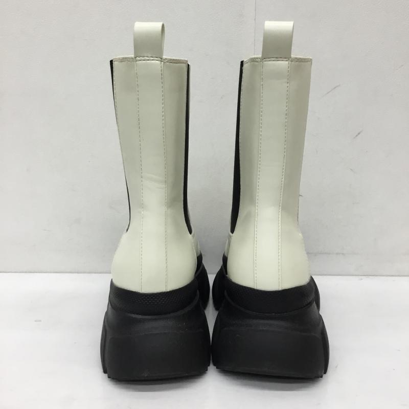 ページボーイ PAGEBOY ブーツ ショートブーツ M 無地 白 / ホワイト / X 黒 / ブラック /  レディース USED 古着 中古 10143171