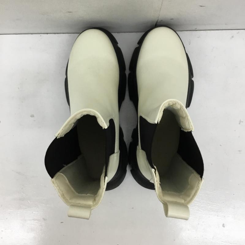ページボーイ PAGEBOY ブーツ ショートブーツ M 無地 白 / ホワイト / X 黒 / ブラック /  レディース USED 古着 中古 10143171