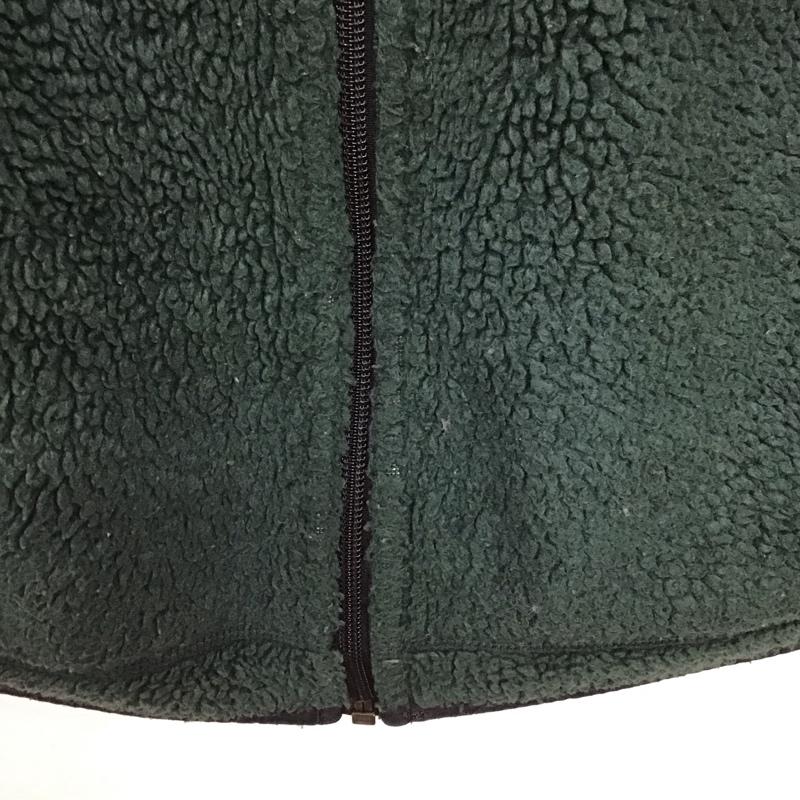 パタゴニア patagonia ベスト ベスト ジップアップフリースベスト スタンドネック アウター L ロゴ、文字 緑 / グリーン /  メンズ USED 古着 中古 10143172
