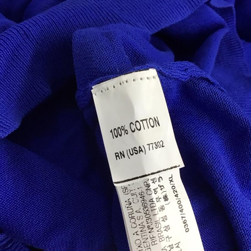 ザラメン ZARA MAN ニット、セーター 長袖 長袖ニットカットソー Vネック セーター 42 無地 青 / ブルー /  メンズ USED 古着 中古 10143174